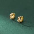 A42887 s925 sterling silver geometric circle fashion earrings