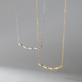 A36905 s925 sterling silver bar necklace
