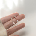 A33650 s925 sterling silver simple rhinestone teardrop chic earrings