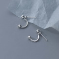 A45193 silver simple elegant earrings