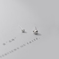 A33842 s925 sterling silver trendy simple asymmetric stone irregular earrings