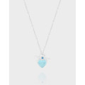 A40069 design blue heart sterling silver s925 necklace