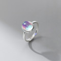 A42832 s925 sterling silver oval artificial fashion ring