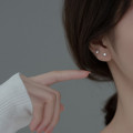 A35963 s925 sterling silver rhinestone fashion simple unique earrings