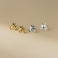 A44403 s925 sterling silver sweet cute stars stud earrings