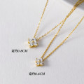 A43868 s925 sterling silver trendy sweet rhinestone necklace