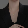 A34502 s925 sterling silver geometric necklace