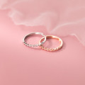 A34404 s925 sterling silver fashion rhinestone weave adjustable chic ring