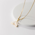 A42898 s925 silver simple geometric necklace