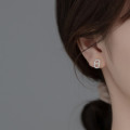 A35437 s925 sterling silver hollowed chic small trendy earrings