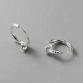 A38161 s925 sterling silver circle unique earrings