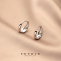 A32345 s925 sterling silver unique circle chic trendy earrings