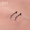 A33172 s925 sterling silver short rhinestone string simple earrings
