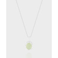 A40333 design oval crystal sterling silver s925 necklace