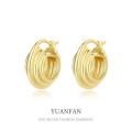 A35679 s925 sterling silver small design multilayer spiral earrings