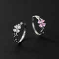 A43811 s925 sterling silver trendy sweet unique cute rhinestone ring