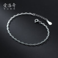 A33363 s925 sterling silver simple hollowed charm bracelet