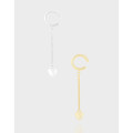 A40500 design heart fringe sterling silver s925 piercing