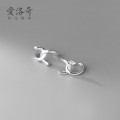 A31791 s925 sterling silver simple twist clipon unique fashion earrings