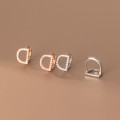 A35548 s925 sterling silver rhinestone hollowed letter initialD small trendy earrings