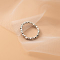 A33521 s925 sterling silver simple trendy stretchy rope ring