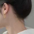 A38279 s925 sterling silver chain bar elegant grade unique earrings