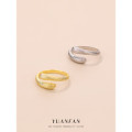 A43679 s925 sterling silver bar adjustable ring