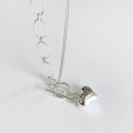 A32890 fashion 925 sterling silver heartshape necklace