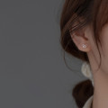 A36707 s925 sterling silver cute piercing hollowed butterfly earrings