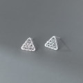 A35531 s925 sterling silver fashion simple hollowed star earrings