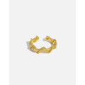 A33404 design doublelayer wrap weave qualitys925 sterling silver piercing clipon ring