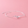 A36430 s925 sterling silver chic flower charm bracelet