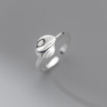 A36551 s925 sterling silver irregular adjustable simple ring
