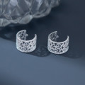 A40743 s925 sterling silver trendy hollowed clipon elegant dainty earrings