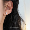 A43155 s925 silver stud fashion artificial pearl earrings