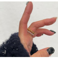 A35137 minimalist 925 sterling silver bead ring