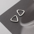 A37047 s925 sterling silver simple hollowed triangle trendy geometricM earrings