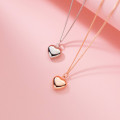 A32455 s925 sterling silver sweet letterLOVE heart pendant necklace