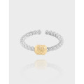 A38689 design gold twist adjustable sterling silver s925 quality ring
