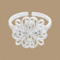 A44638 fashion hollowed flower sterling silver s925 ring