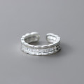 A45787 s925 sterling silver trendy sweet dainty rhinestone ring