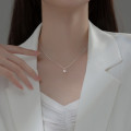 A34152 s925 sterling silver fashion circle necklace