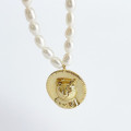 A32875 925 sterling silver small pearl necklace