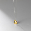 A35232 s925 sterling silver square necklace