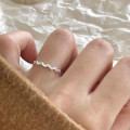 A45398 simple s925 sterling silver tree leaf unique ring
