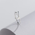 A44865 s925 sterling silver deer adjustable christmas tree ring