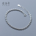 A33353 s925 sterling silver simple hollowed bead anklet chic trendy sweet bracelet