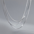 A40775 s925 sterling silver simple unique elegant necklace