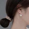 A35483 925 sterling silver unique cute small earrings
