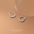 A33682 s925 sterling silver trendy simple unique chic earrings